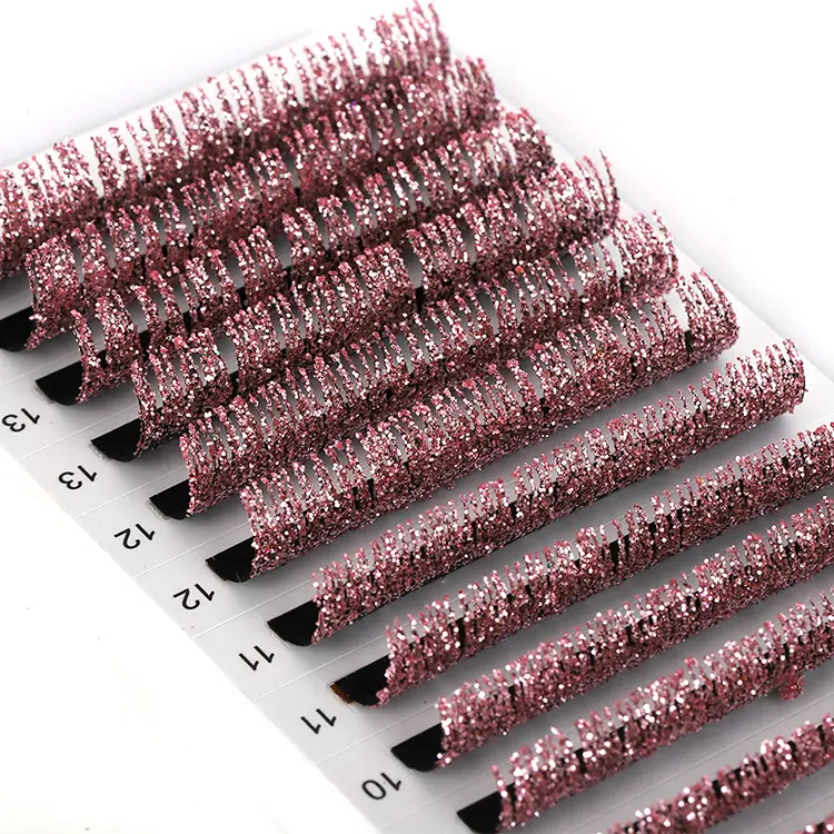 Pink Glitter glänzende Wimpern